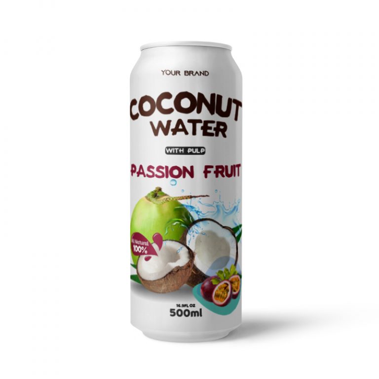 Coconut Water With Pulp Passion Fruit 500ml Can Tan Do