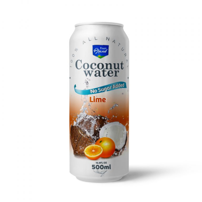 Coconut Water Lime 500ml Can Private Label Tan Do