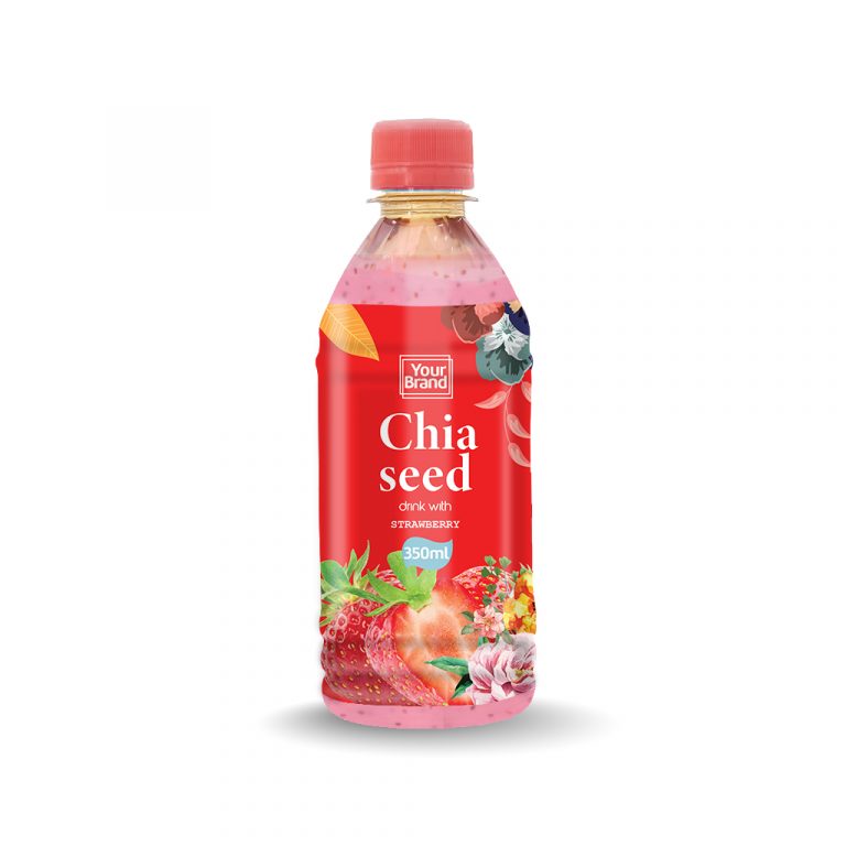 Chia Seed Drink Strawberry 350ml PET Bottle Tan Do