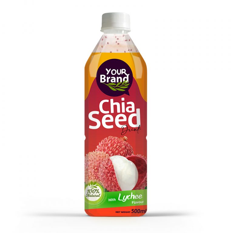 Chia Seed Drink Lychee 500ml PET Bottle Tan Do
