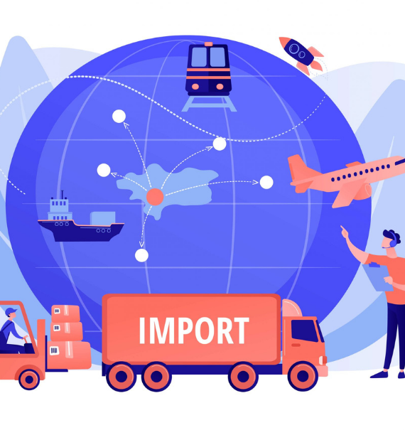 beverage worldwide shipping illustration