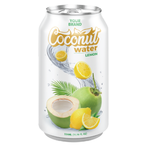 Coconut Water Lemon 330ml Can Private Label