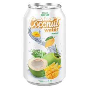 Coconut Water Mango 330ml Can Private Label