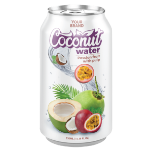 Coconut Water Passion Fruit 330ml Can Private Label