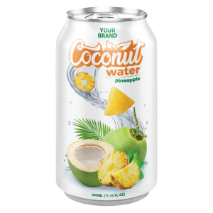 Coconut Water Pineapple 330ml Can Private Label