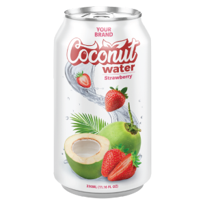 Coconut Water Strawberry 330ml Can Private Label