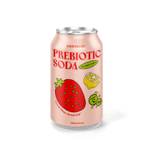 Prebiotic Soda Strawberry Lemon 330ml Can Private Label