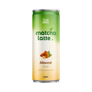 Almond Milk Matcha Latte 250ml Can Private Label