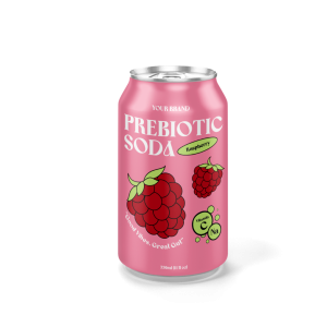 Prebiotic Soda Rasberry 330ml Can Private Label