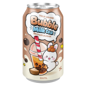Bubble Milk Tea Drink 330ml Can Private Label Brown Sugar Flavor