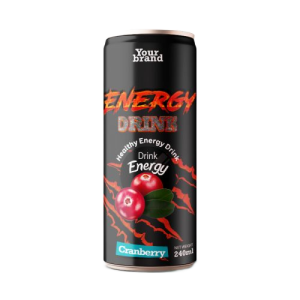 Energy Drink Cranberry 250ml Can Private Label