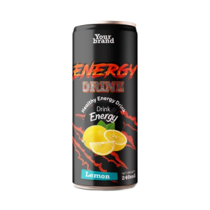 Energy Drink Lemon 250ml Can Private Label