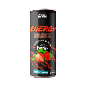 Energy Drink Strawberry 250ml Can Private Label