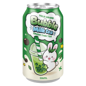 Bubble Milk Tea Drink 330ml Can Private Label Green Thai Tea Flavor