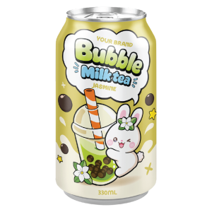 Bubble Milk Tea Drink 330ml Can Private Label Jasmine Flavor