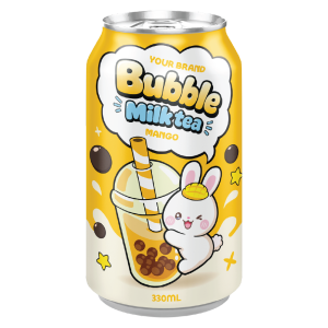 Bubble Milk Tea Drink 330ml Can Private Label Mango Flavor