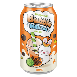 Bubble Milk Tea Drink 330ml Can Private Label Melon Flavor