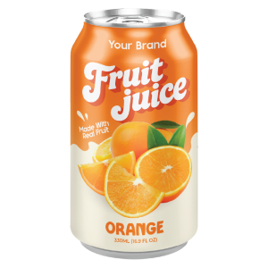 Orange Juice Drink 330ml Can Private Label