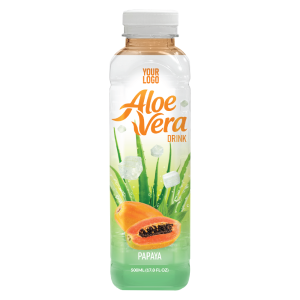 Aloe Vera Drink Papaya 500ml PET Bottle 38 Private Label