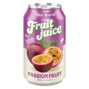 Passion Fruit Juice Drink 330ml Can Private Label