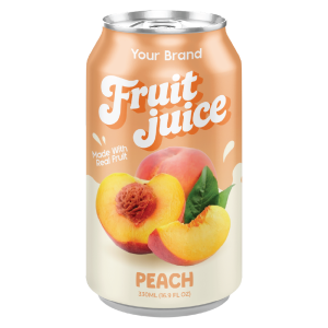Peach Juice Drink 330ml Can Private Label
