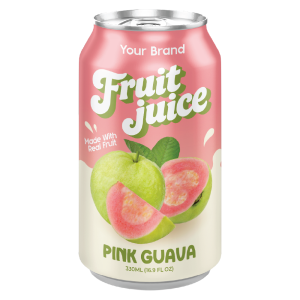 Pink Guava Juice Drink 330ml Can Private Label