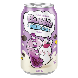 Bubble Milk Tea Drink 330ml Can Private Label Taro Flavor