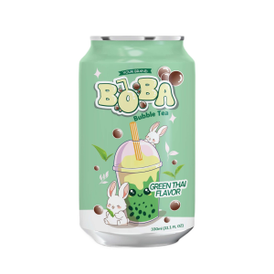 Bubble Milk Tea Drink 330ml Can Private Label Green Thai Tea Flavor