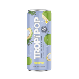 Tropipop Sparkling Juice Drink – Coconut