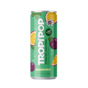 Tropipop Sparkling Juice Drink – Passion Fruit Flavor