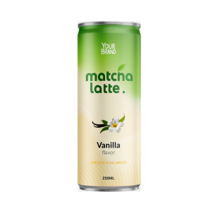 Vanilla Matcha Latte 250ml Can Private Label