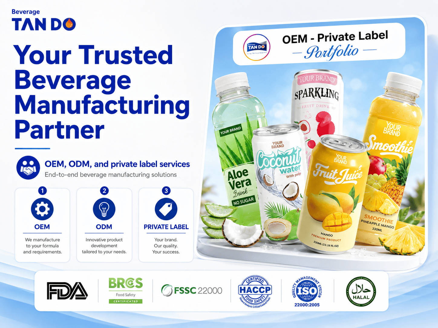 Tan Do Beverage Your Trusted OEM ODM Beverage Manufacturing Partner