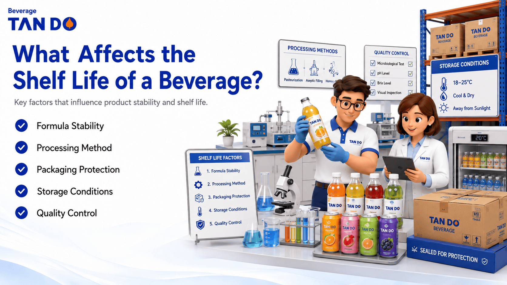 What affects the shelf life of a beverage
