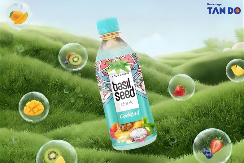 Basil Seed Tropical Cocktails