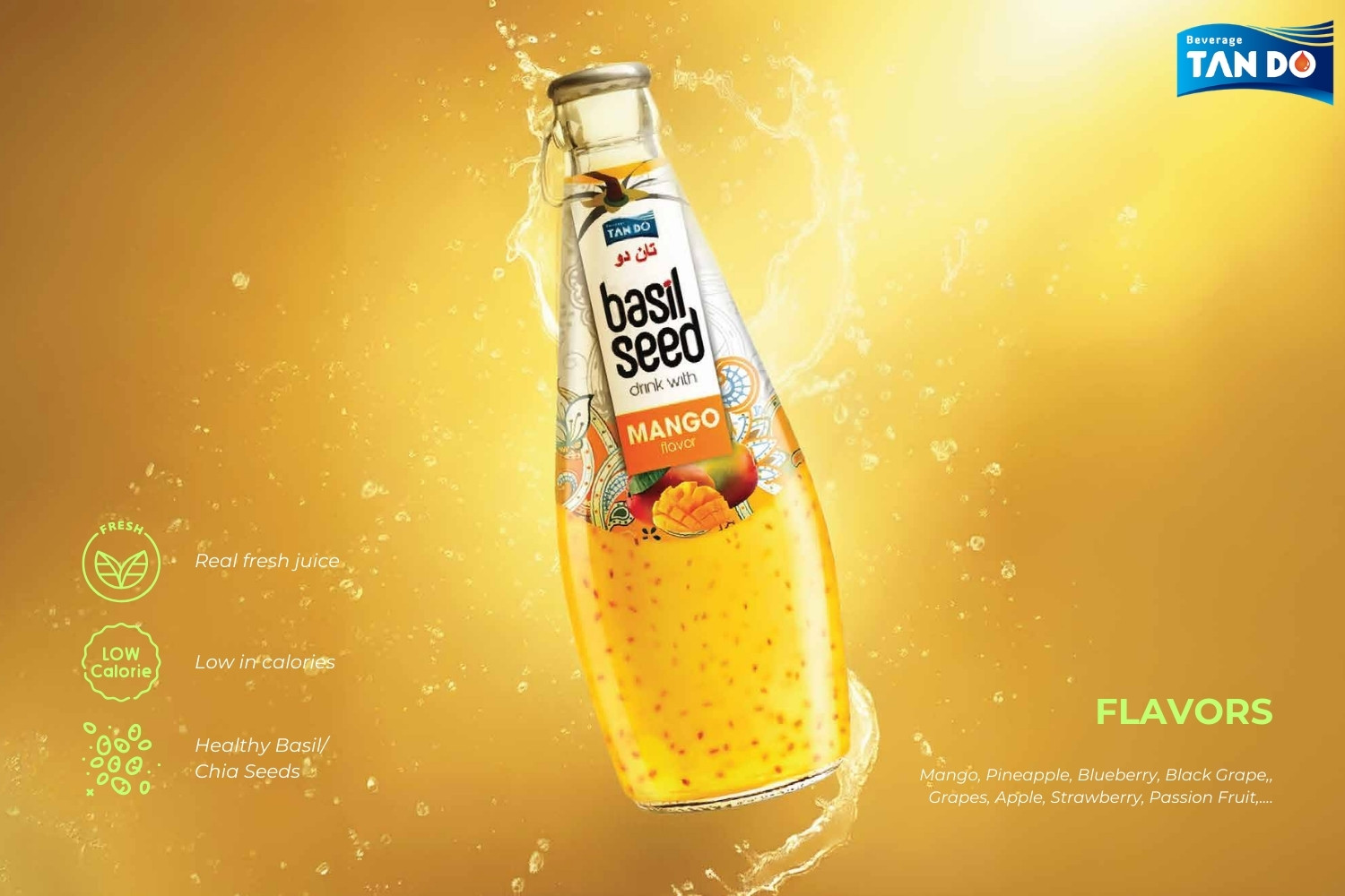 Chia and Basil Seeds Drink