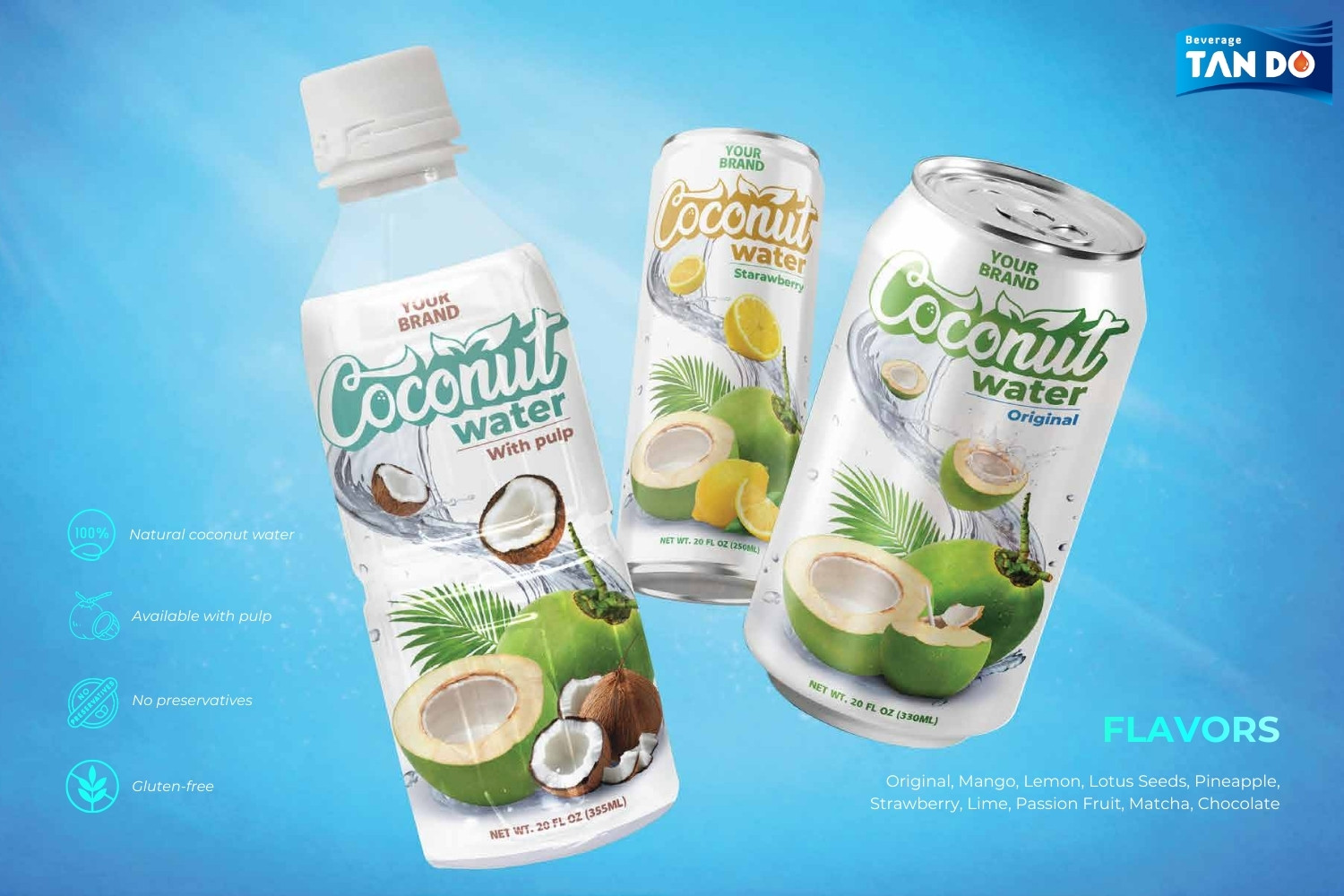 Coconut water drink beverage tan do