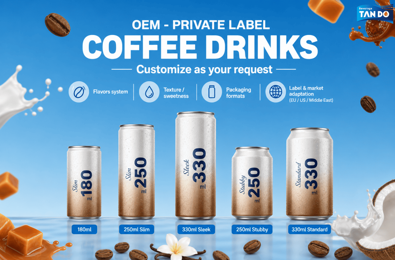 Custom Packaging coffee drinks ready to drink