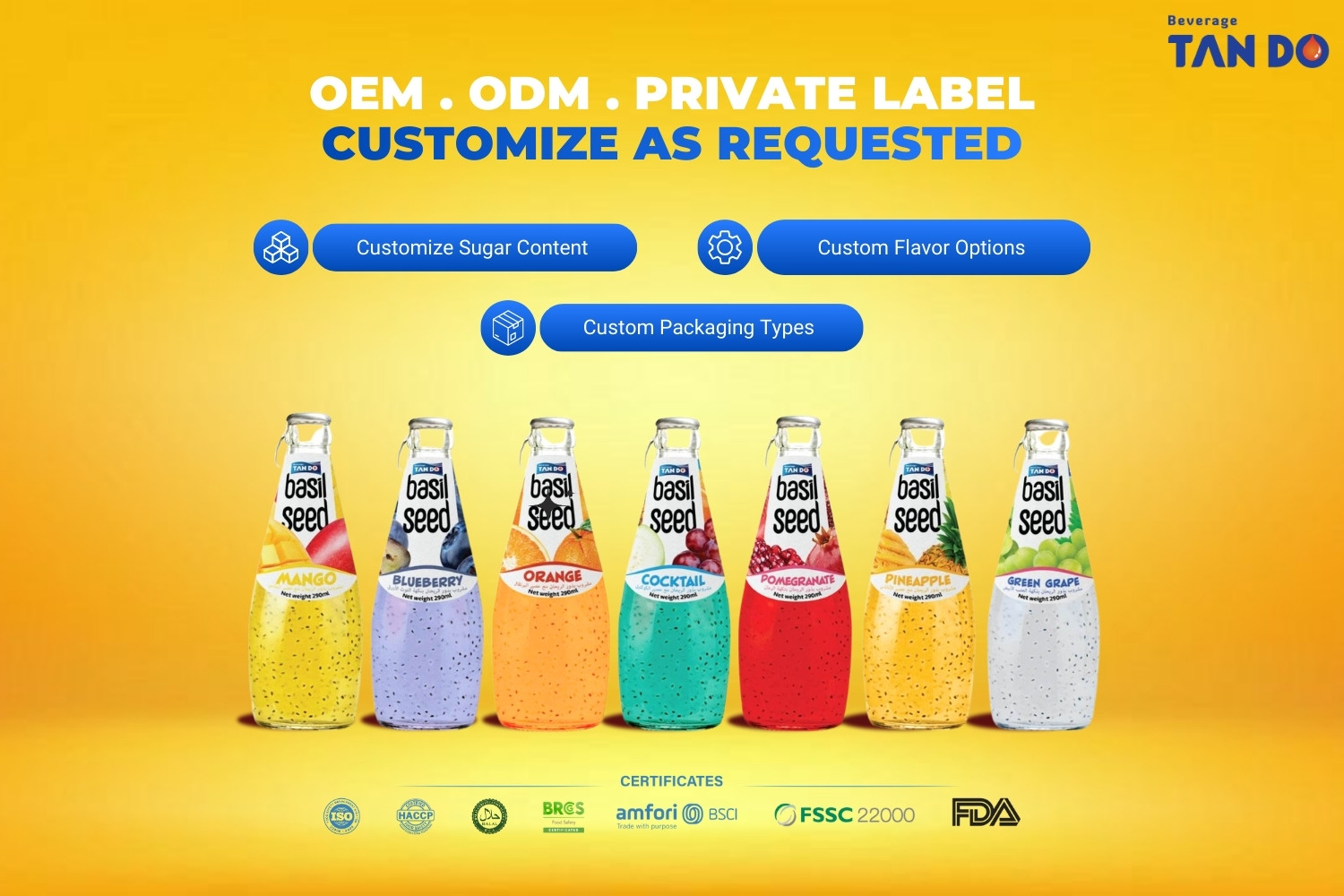 Customize Your Basil Seed Drink with Tan Do Beverage