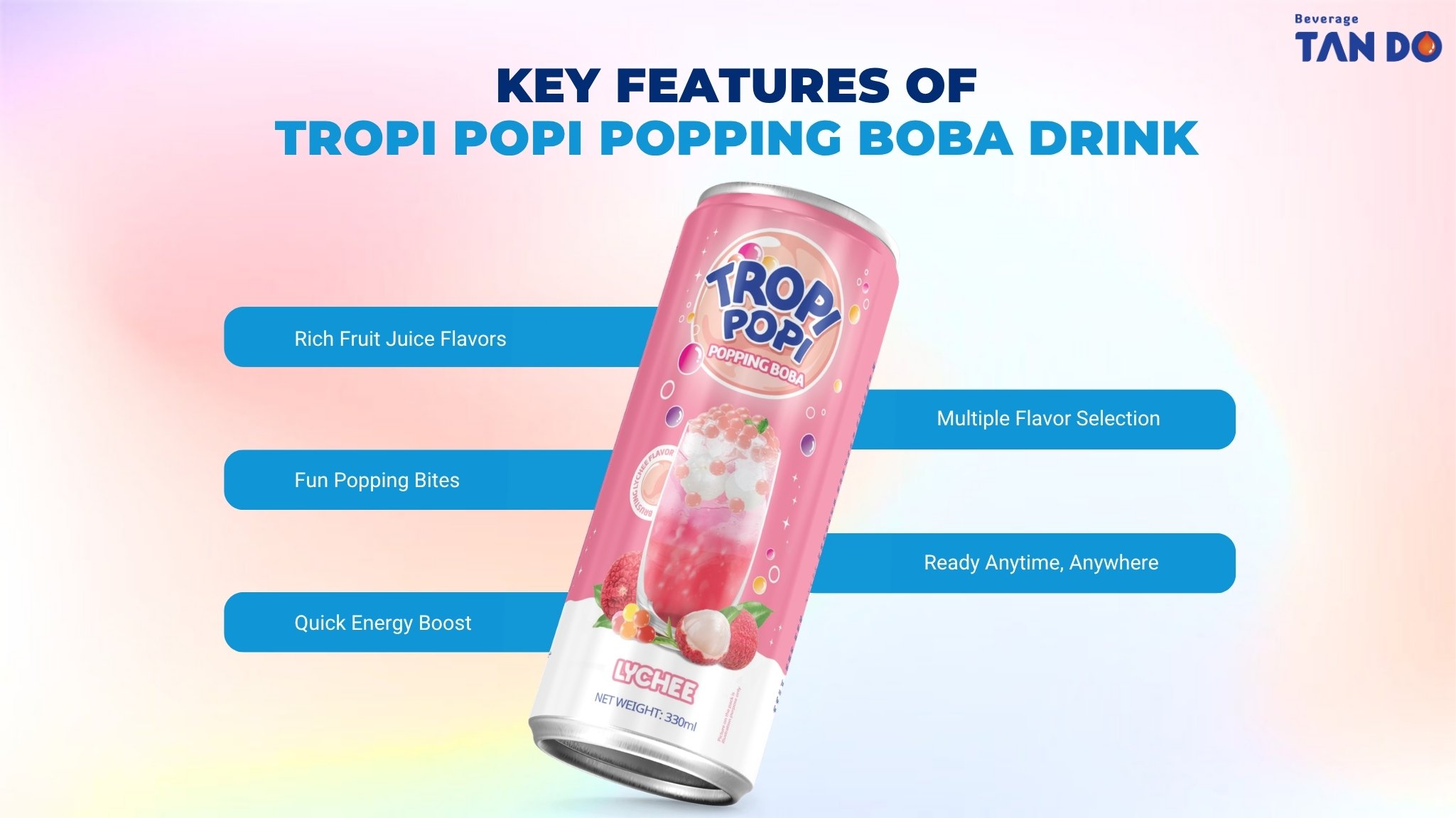 Key Features of Tropi Popi Popping Boba Drink