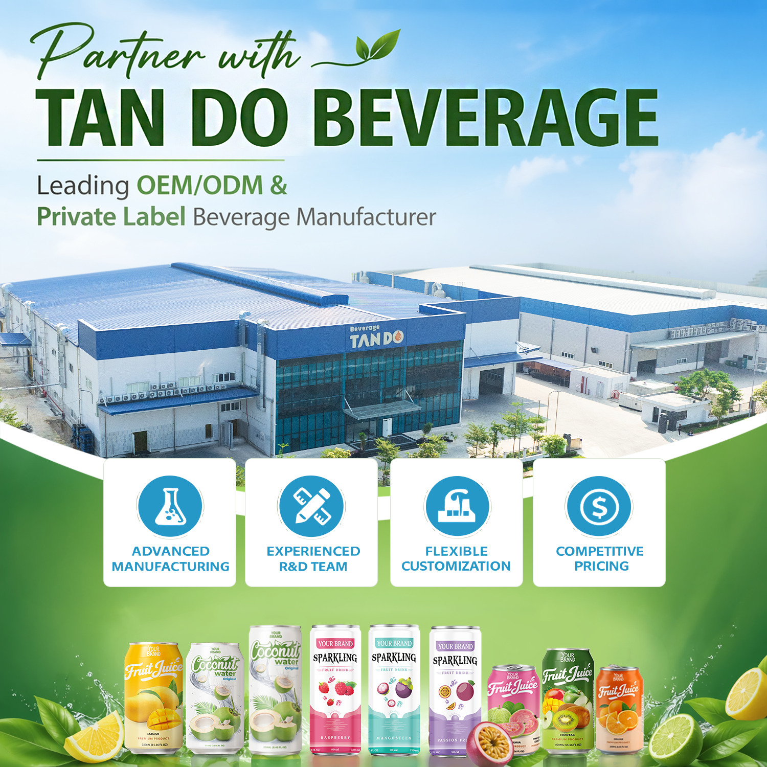 Partner with Tan Do Beverage for private label and OEM ODM solutions