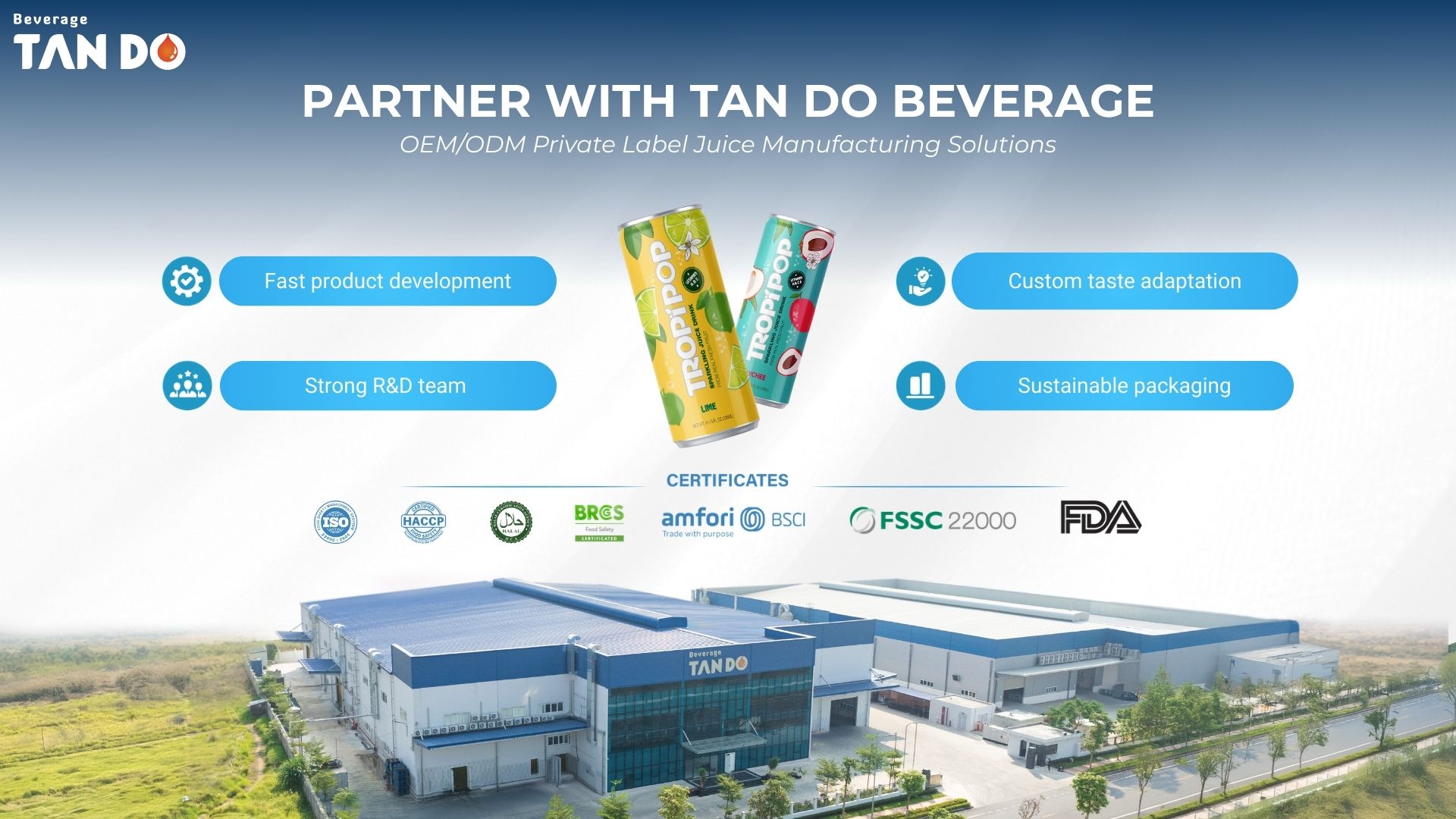 Partner with Tan Do Beverage Private Label Manufacturer