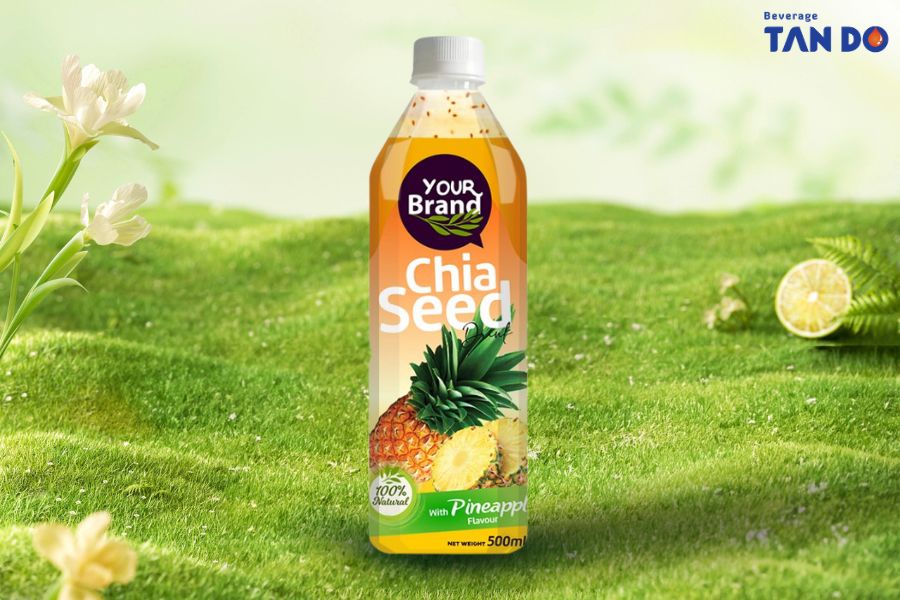 Pineapple Juice Drink + Chia Seed