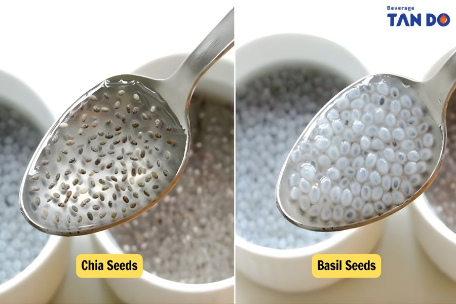 Soaking And Gel Formation of basil seeds vs chia seeds