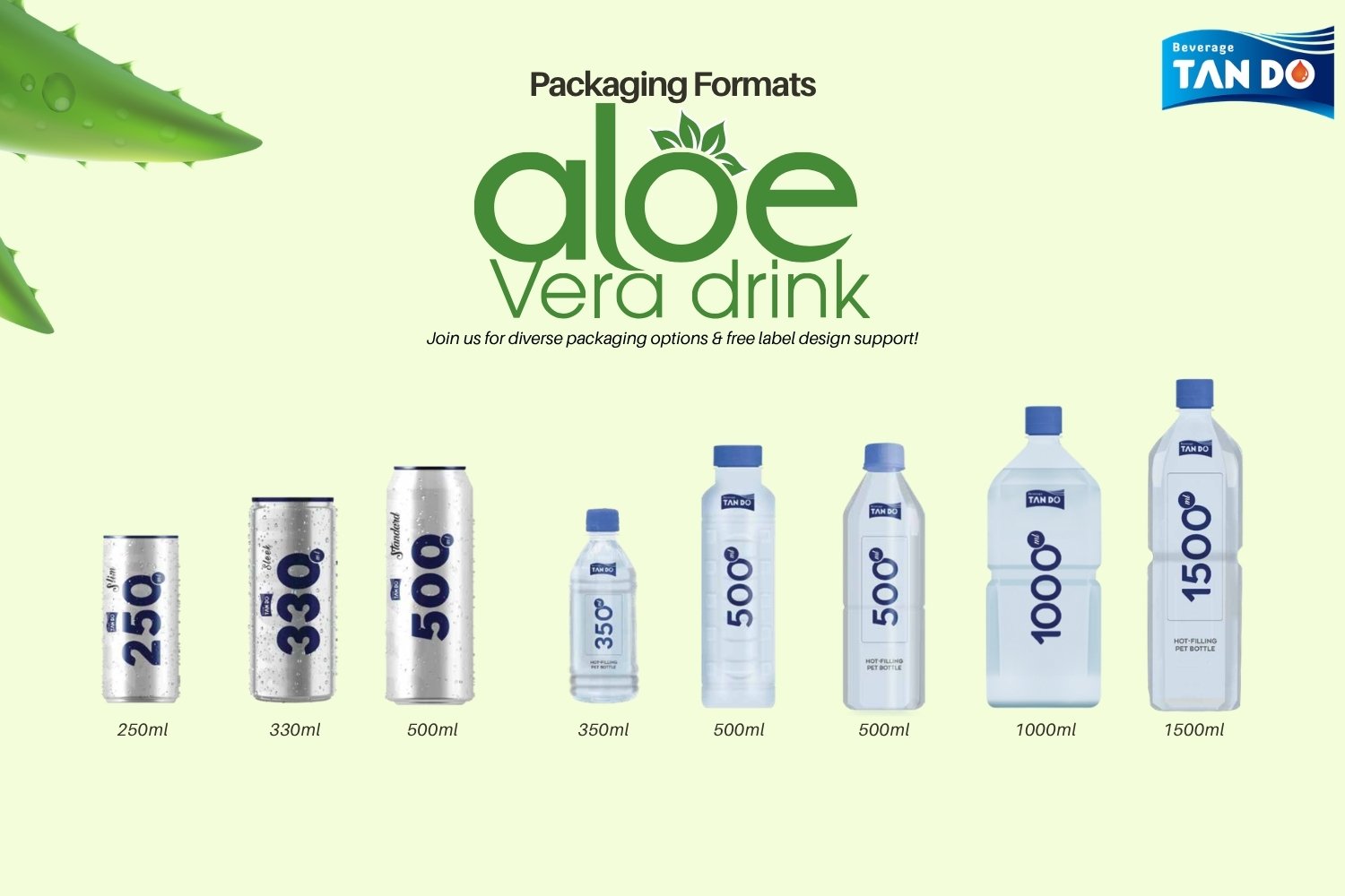 Tan Do Aloe Vera Drink Packaging Options
