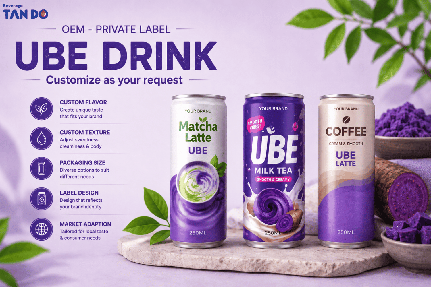 oem odm private label ube drink