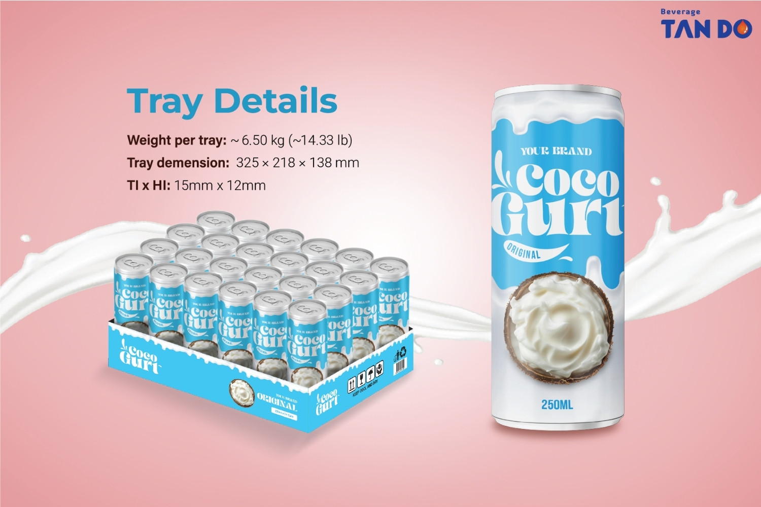 Title Tray details coconut milk drink