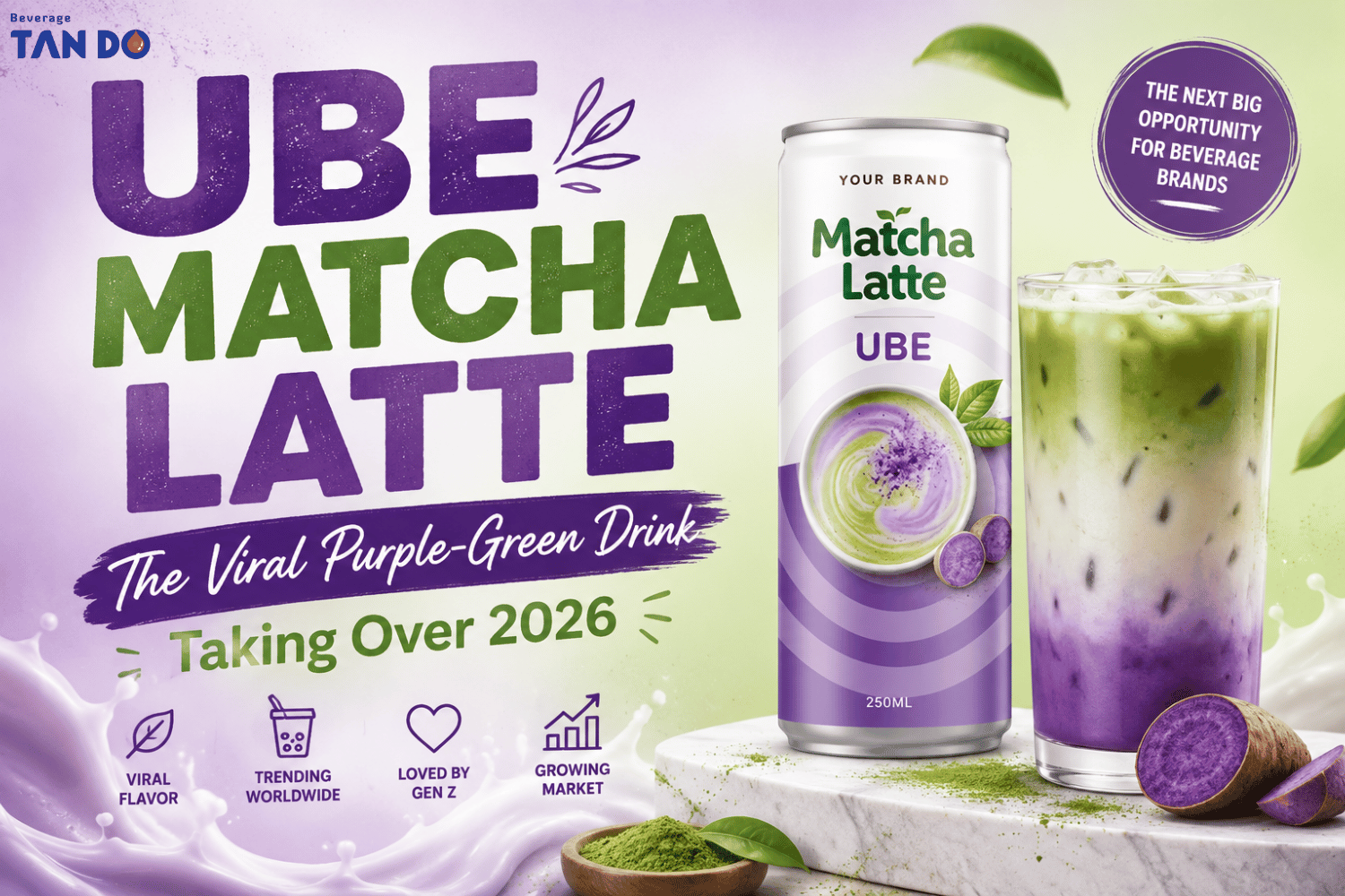 Ube Drink Matcha Latte