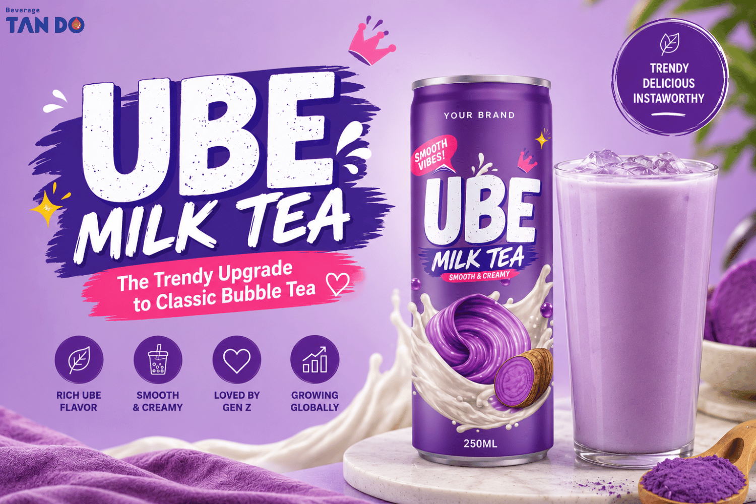 Ube Milk Tea Drink